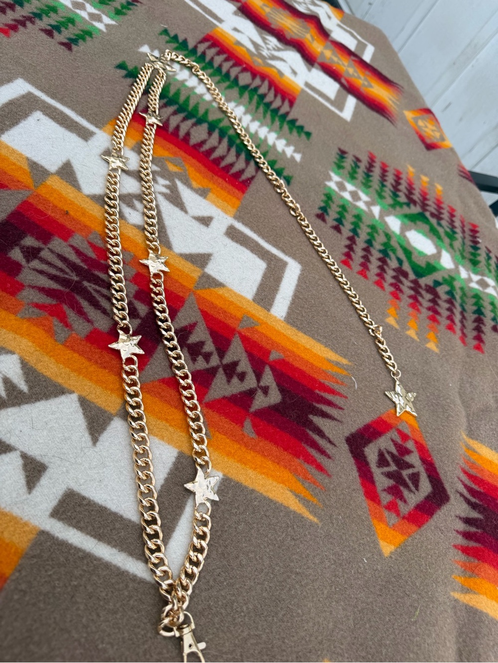 Gold Star Pendant Chain Belt - Women